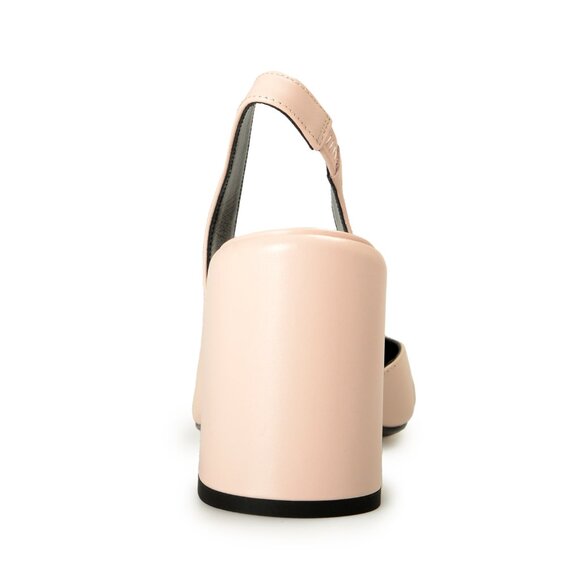 Versace Women's Soft Pink Leather Heeled Sling Back Sandals Shoes US 8 IT 38 - Picture 3 of 8